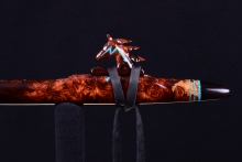 Honduran Rosewood Burl Native American Flute, Minor, Mid F#-4, #H69A